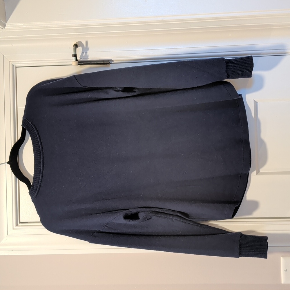 LOFT Navy Blue Button-Up Sweater - Picture 3 of 3